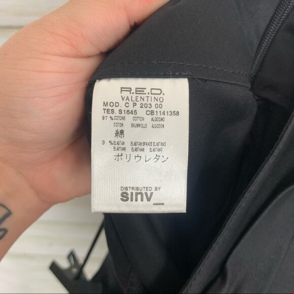 RED Valentino Tailored Straight Leg Trousers Black - Picture 7 of 8